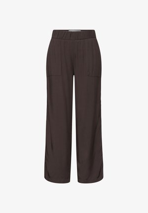 Street One Studio, WIDE LEG CULOTTE IM LOOSE FIT MIT PIPING - Pantalon classique - hide brown