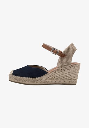 Tamaris Sandalen met sleehak - navy