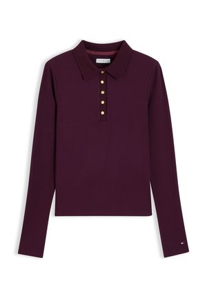 Tommy Hilfiger, SLIM - Блуза с дълги ръкави - deep burgundy