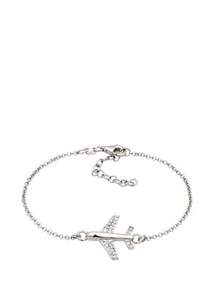 SPARKLING PLANE CHARM - MIT KRISTALLEN VON SWAROVSKI® - Armband - silver coloured
