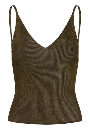 Gestuz, SILVI SINGLET TOP - Μπλούζα - olive metallic-coloured
