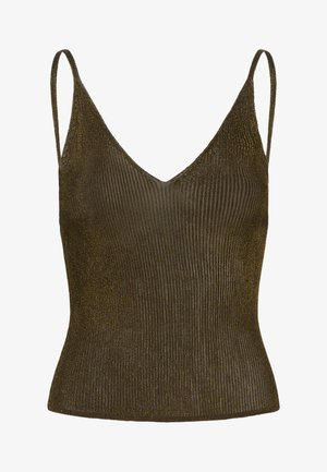 Gestuz, SILVI SINGLET TOP - Μπλούζα - olive metallic-coloured