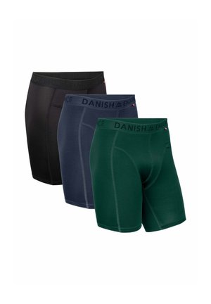 3-PACK EXTRA LONG SPORTS TRUNKS - Boxershorts - black/blue/green