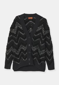 BUTTONED CARDIGAN - Vest - black