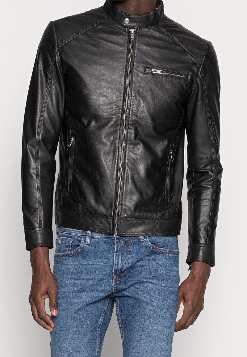 Selected Homme Kožená bunda - black