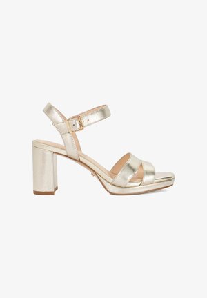 Dune London, MANIFESTING Block Heel Sandals - Sandalias - gold-coloured