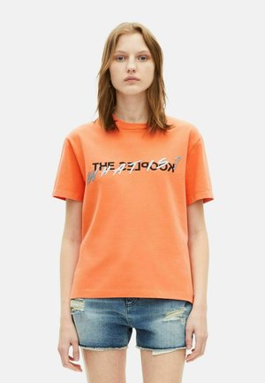T-Shirt print - orange fluo