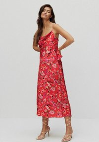 STOCKH LM Studio VALENTINA SATIN FLORAL - A-linjainen hame - red flower