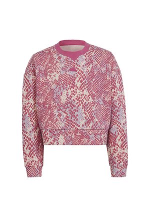 adidas Sportswear FUTURE ICONS ALLOVER PRINT  - Sweater - quartz   silver dawn   preloved fuchsia