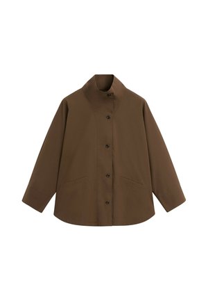 Massimo Dutti, CAPE JACKET WITH COLLAR DETAIL - Summer jacket - dark brown