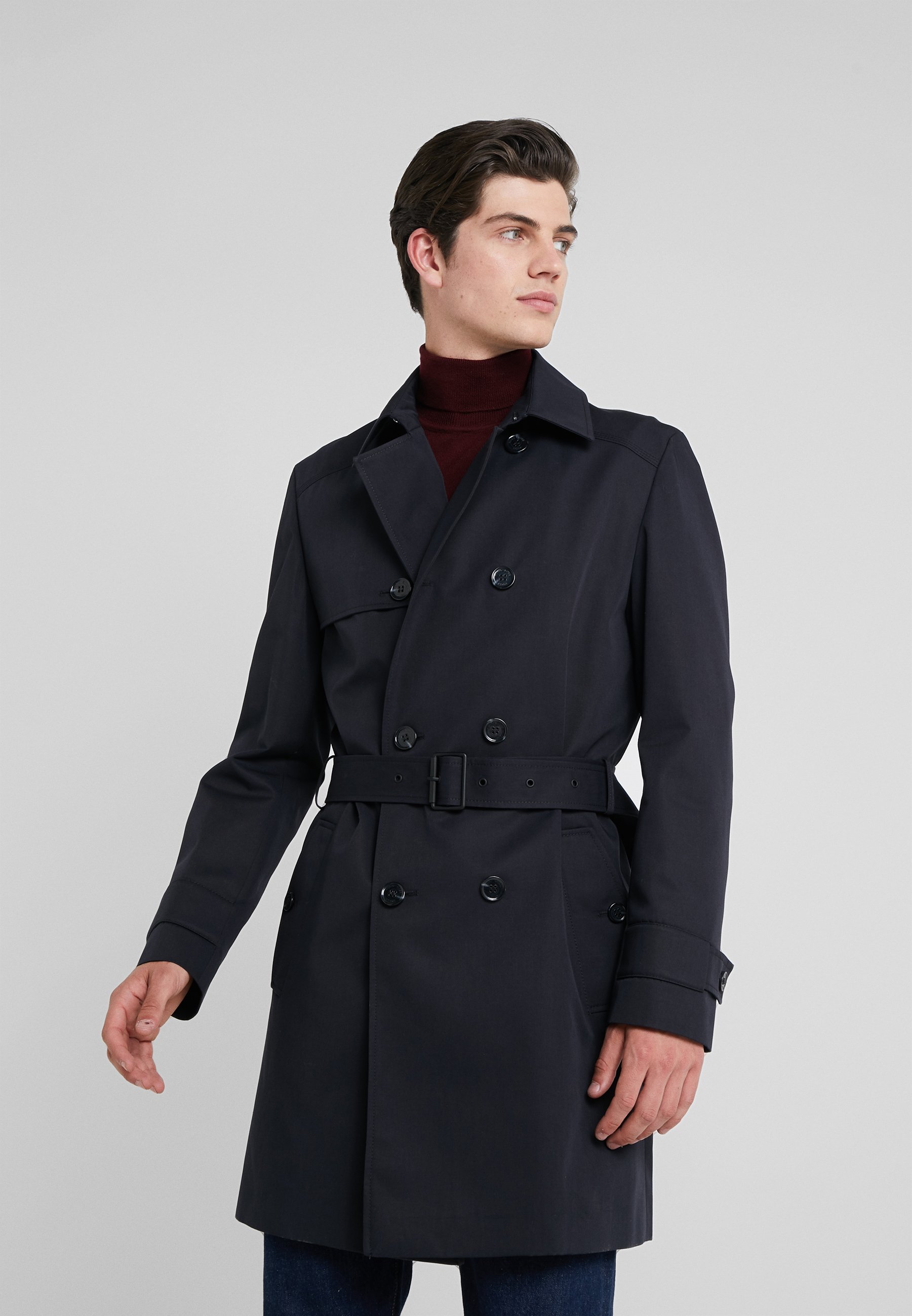 HUGO Herren Trenchcoat Maluks Blau 52