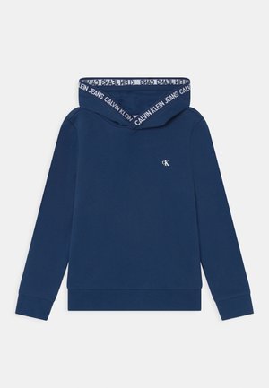 INTARSIA LOGO HOODIE UNISEX - Hoodie - naval blue