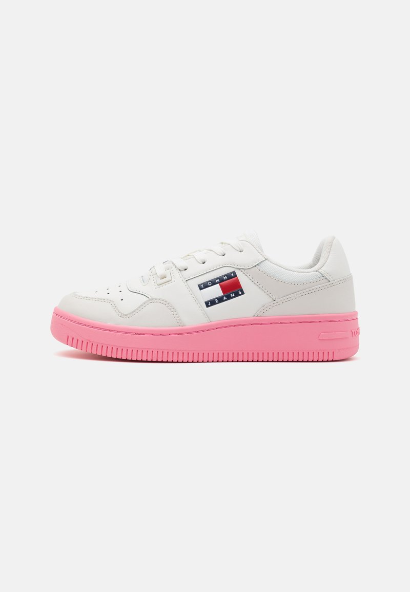 Tommy Jeans RETRO BASKET - Sportbačiai - ecru/pink alert