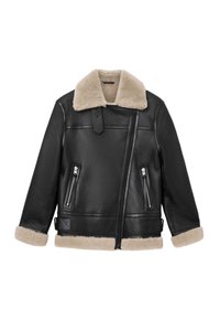 SOLA  - Leren jas - black/natural