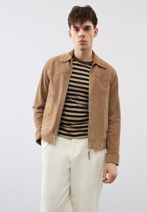 Bolongaro Trevor BEKLEIDUNG THEO WORKER - Leren jas - coco mocha mss