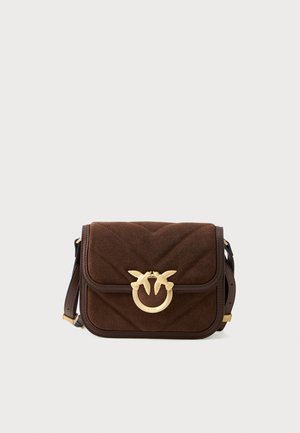 LOVE BOX BAG MINI - Soma ar siksnu pāri ķermenim - marrone/gold-coloured