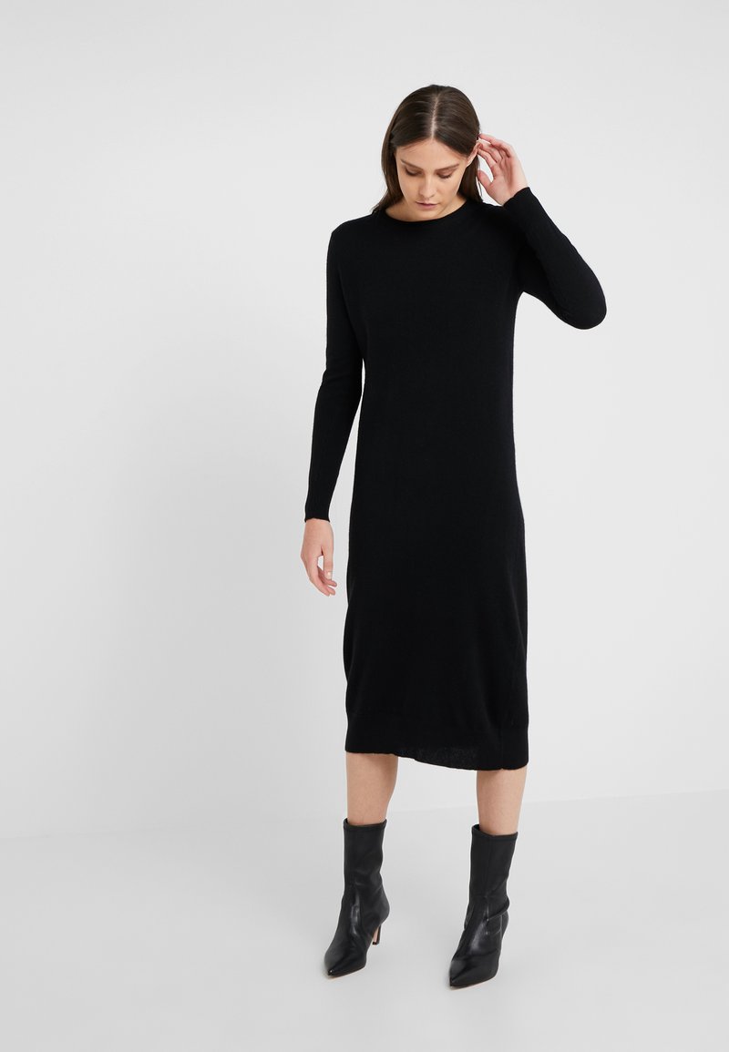 pure cashmere - CREW NECK DRESS - Jumper dress - black, Enlarge