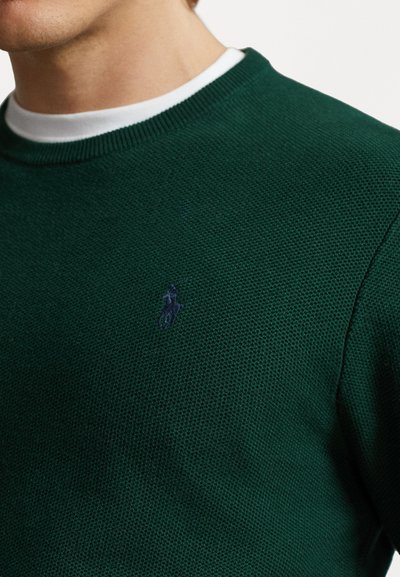 Polo Ralph Lauren KNIT COTTON CREWNECK SWEATER - Džemperis - dark green