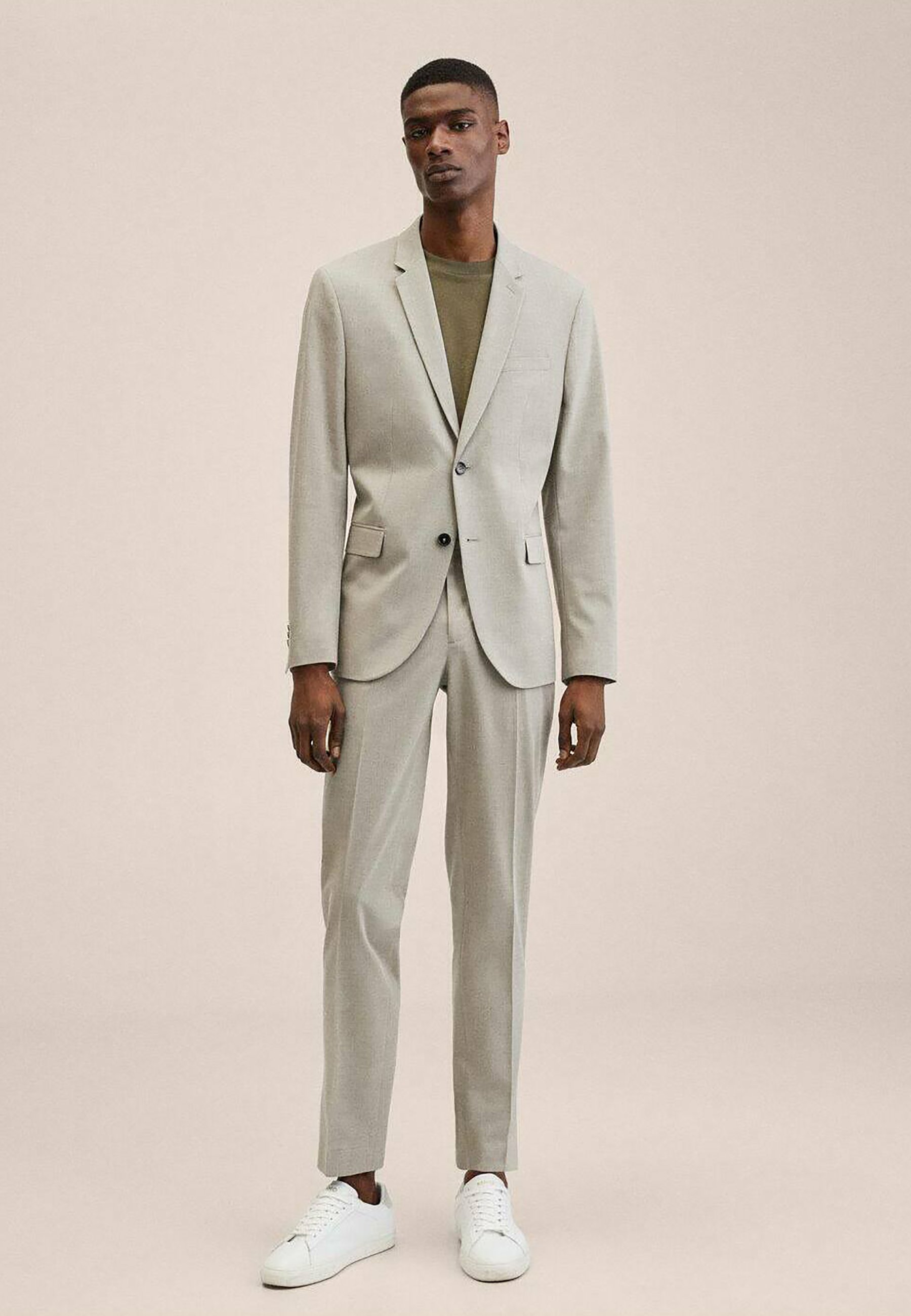 Mango Pantaloni eleganti - open beige/beige - Zalando
