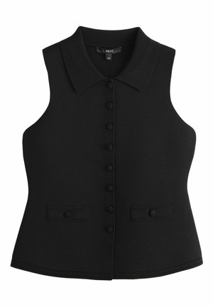 REGULAR FIT - SMART BUTTON UP  - Veste sans manches - black