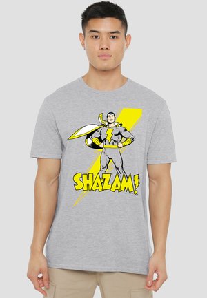 Cotton Soul, DC SHAZAM! - Print T-shirt - mottled light grey