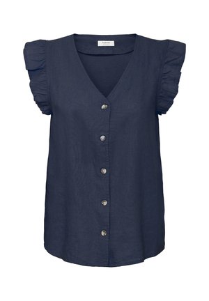 b.young, BYFALAKKA RUFFLE - Blusa - copenhagen night