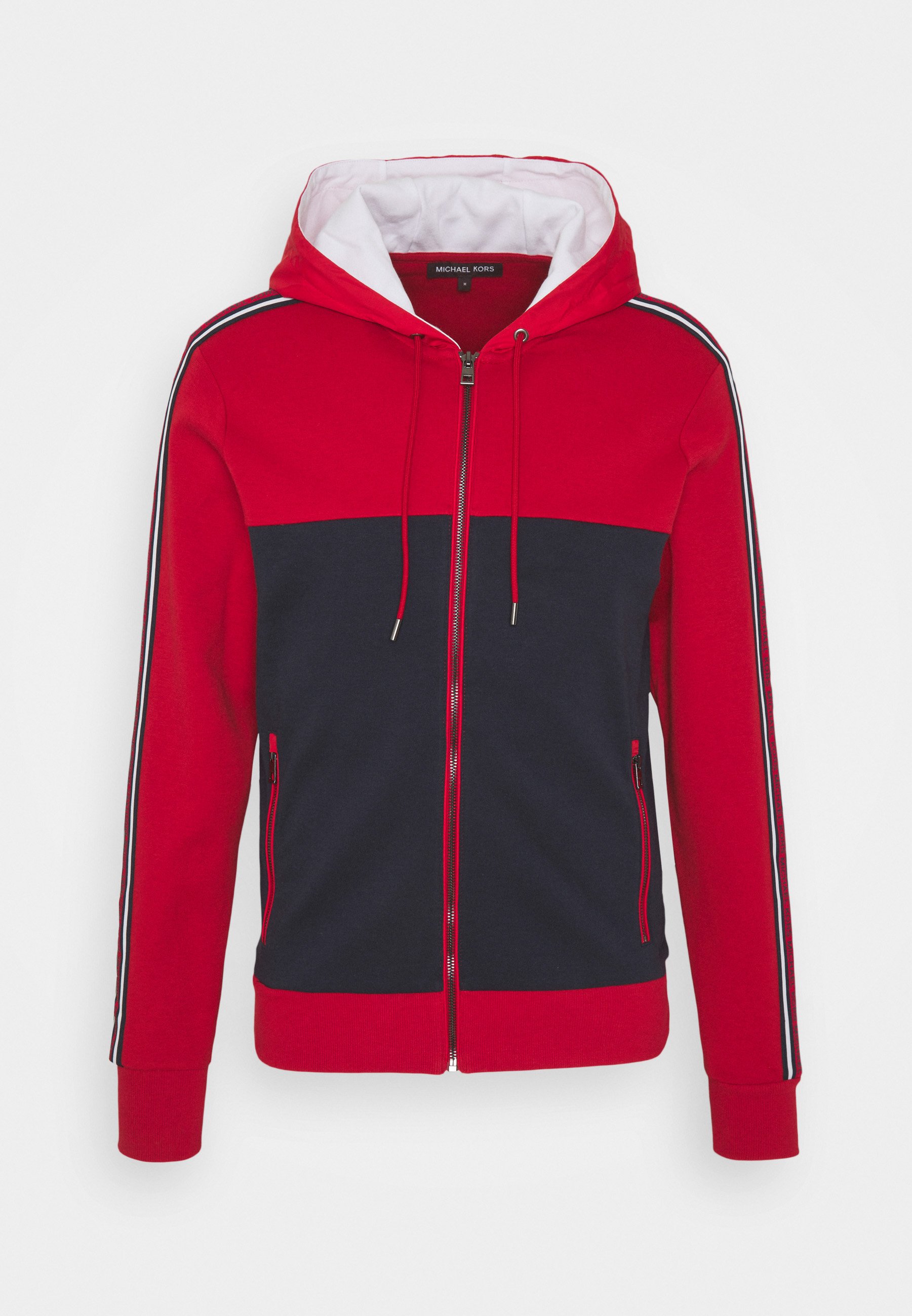 Michael Kors Mix Media Logo Hoodie Zip Up Sweatshirt Crimson Red Zalando Co Uk