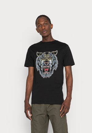 TIGER - T-shirt con stampa - black