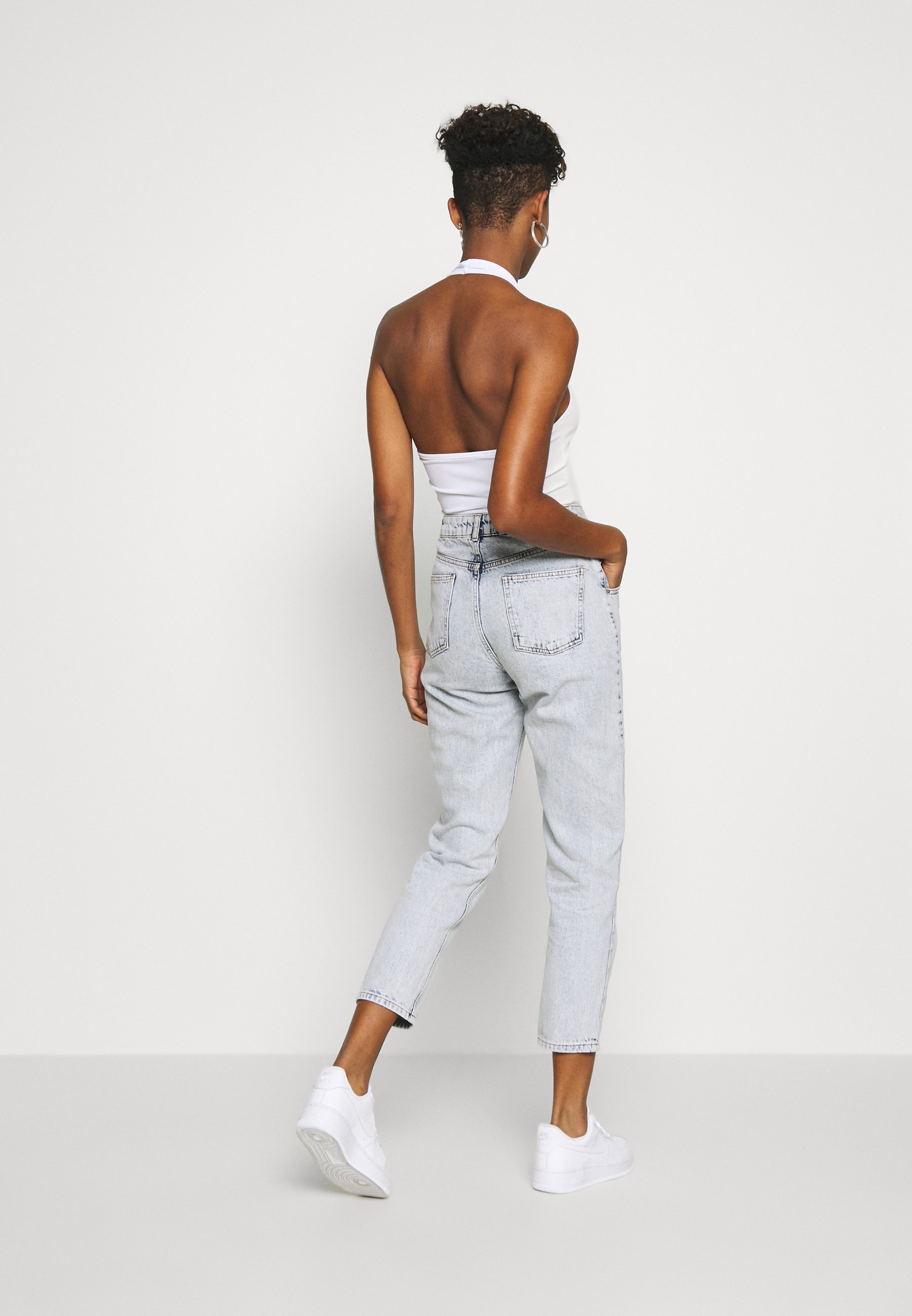 miss selfridge frill top mom jeans