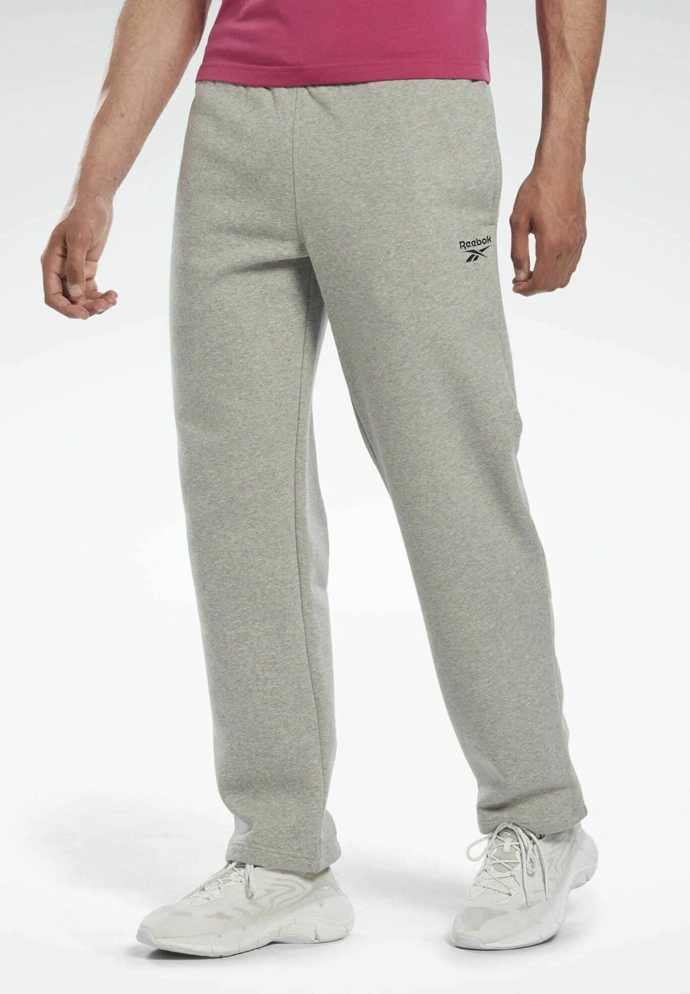 Reebok IDENTITY OPEN HEM - Trainingsbroek - medium grey heather/grijs -  Zalando.be