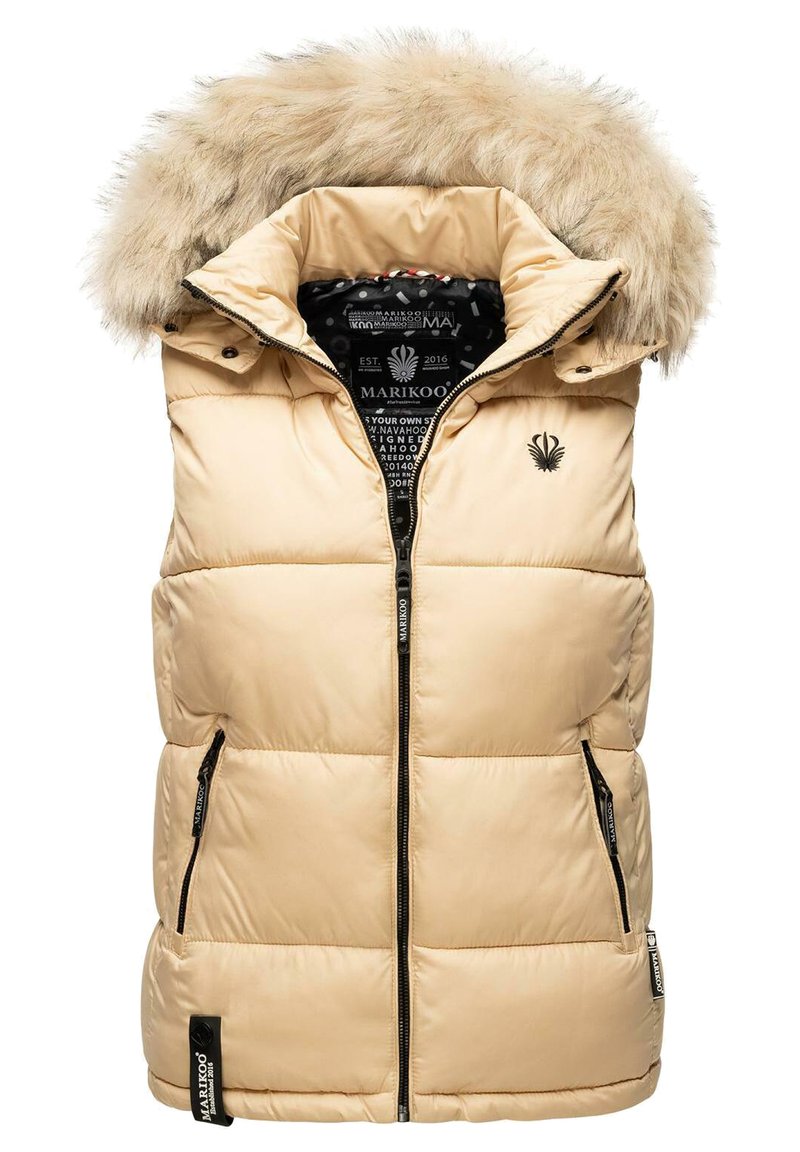 Damen Leichte Jacken | Marikoo Weste beige - GJ71659 Damen Leichte Jacken | Marikoo Weste beige - GJ71659