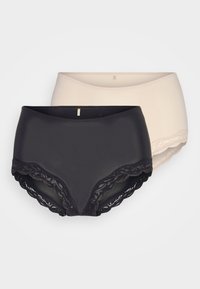 EVIE 2 PACK - Hlače - beige/black