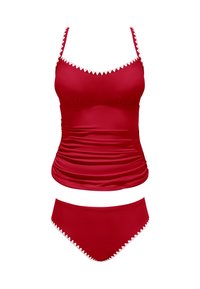 Cupshe SET WITH SCALLOPED TRIM - Bikinibroekje - red