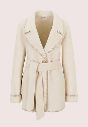 MADELEINE, MADELEINE DOUBLEFACE-MANTEL DOUBLEFACE-MANTEL MIT BINDEGÜRTEL - Cappotto corto - pearl white   macchiato