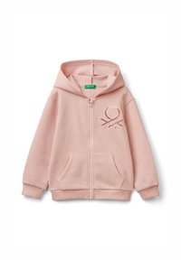 United Colors of Benetton Felpa con zip - pink