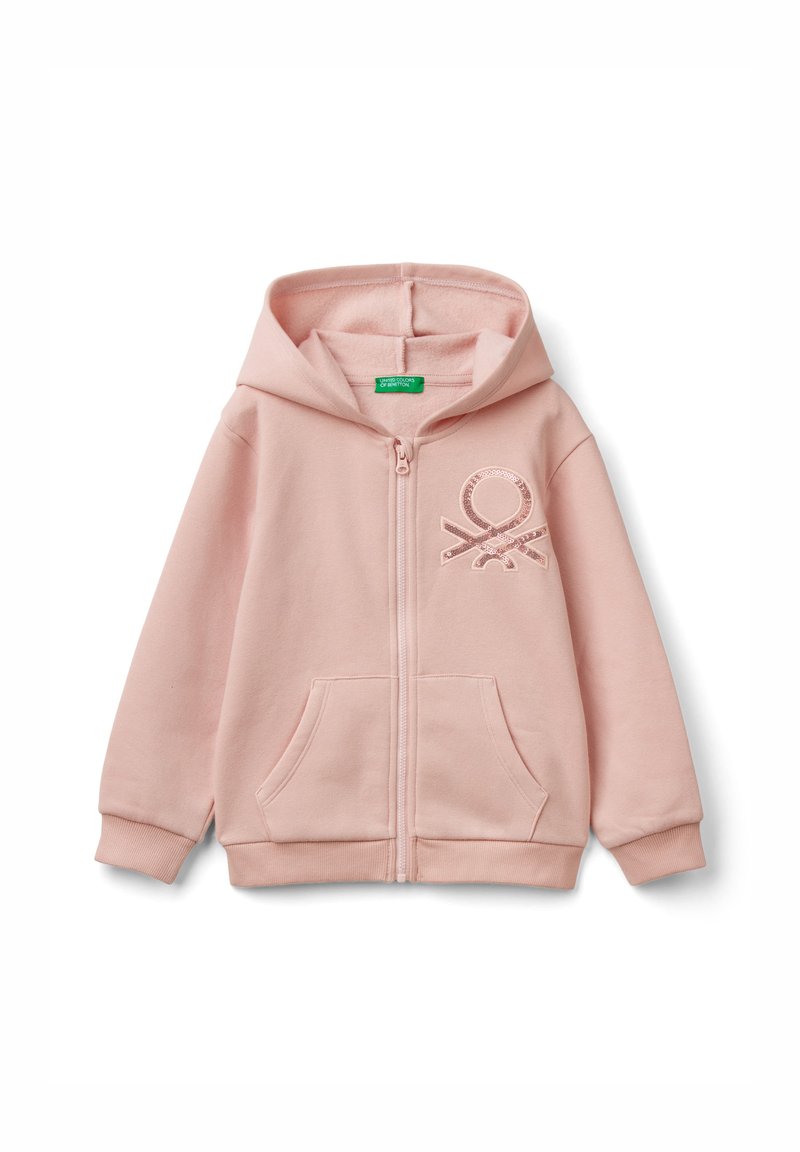 United Colors of Benetton Felpa con zip - pink