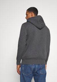 Alpha Industries HOODY - Felpa con cappuccio - charcoal heather/white