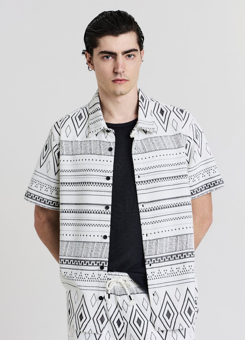 Calliope FANTASIA ETNICA - Camicia - var nero