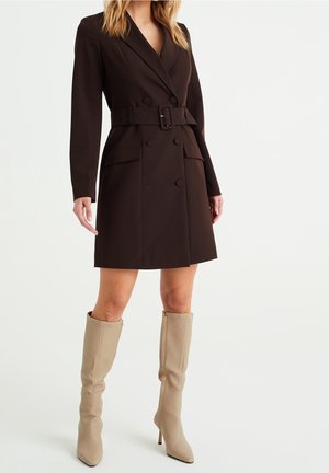 Vestido camisero - dark brown