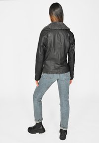 Mustang WEICHEM KRAGEN  - Leren jas - black