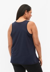 Active by Zizzi EINFARBIGES  MIT RUNDHALSAUSSCHNITT - Top - night sky