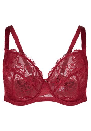 Reggiseno Triumph Amourette 300 W Rosso Scuro &ndash; Ferretto, Pizzo Elegante, Nuovo Con Etichette