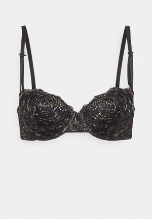 CRYSTAL - Reggiseno a balconcino - jet black
