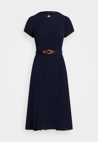 Lauren Ralph Lauren Petite BELTED GEORGETTE DRESS - Dienas kleita - lighthouse navy
