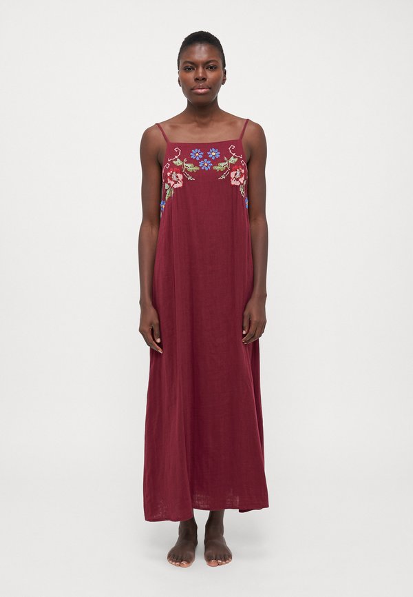 WOMENS SQUARE NIGHTIE - Nachthemd - burgundy