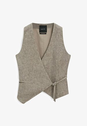 Massimo Dutti SHORT DOUBLE-BREASTED - Smanicato - beige
