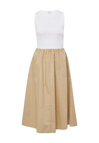 s.Oliver ÄRMELLOSES MIDI IM - Day dress - hellbraun
