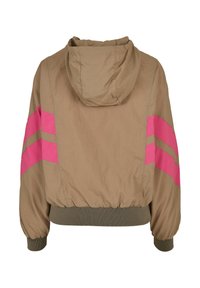 Urban Classics Tréningová bunda - khaki brightviolet