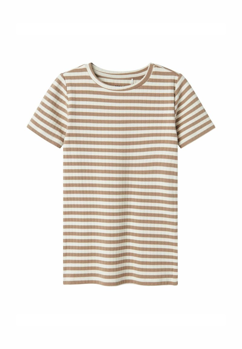 name it T-shirt print lichtbruin