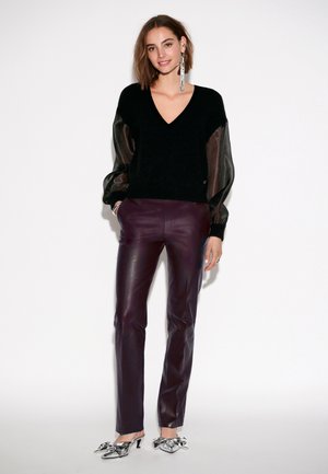 LOVA STRETCH - Leren broek - red